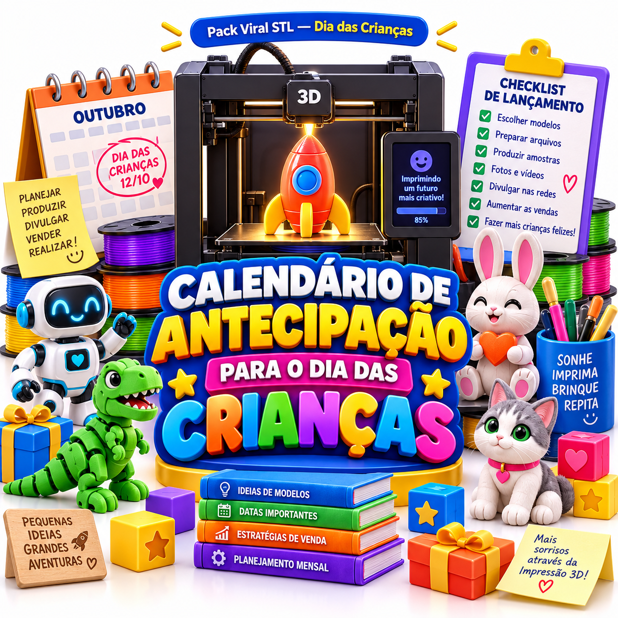 Calendário de Antecipação para o Dia das Crianças