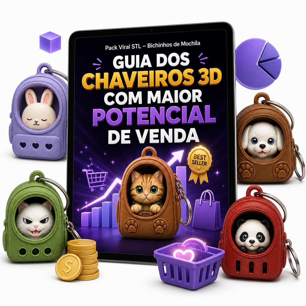 Guia dos Chaveiros 3D com Maior Potencial de Venda