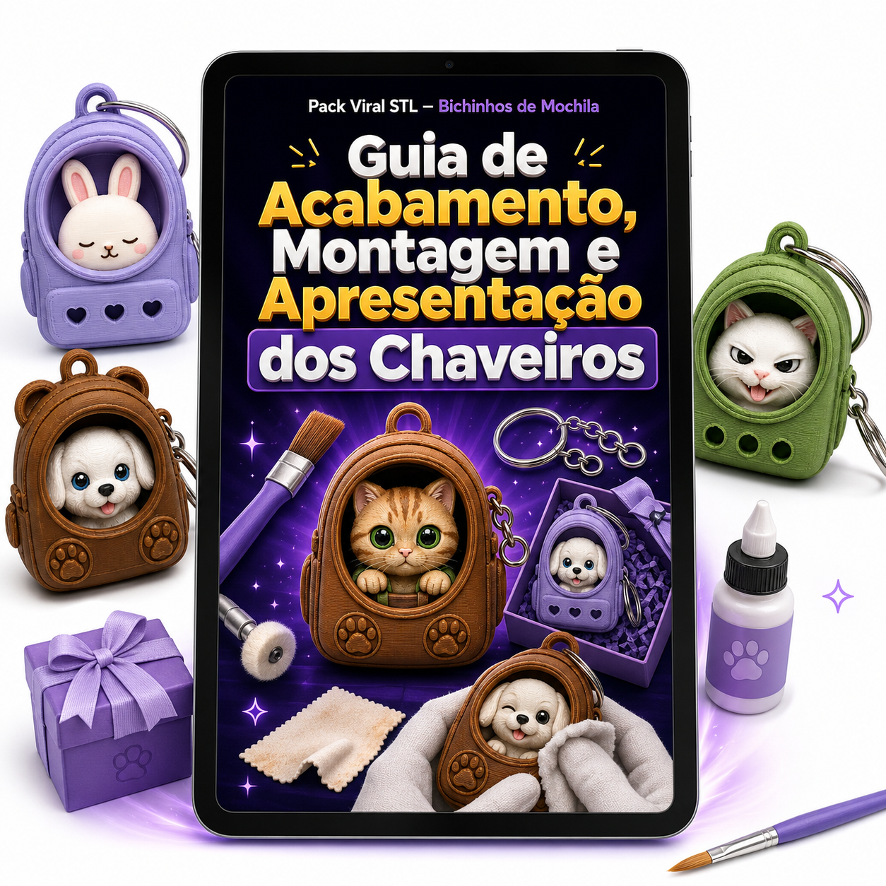 Guia de Acabamento, Montagem e Apresentação dos Chaveiros