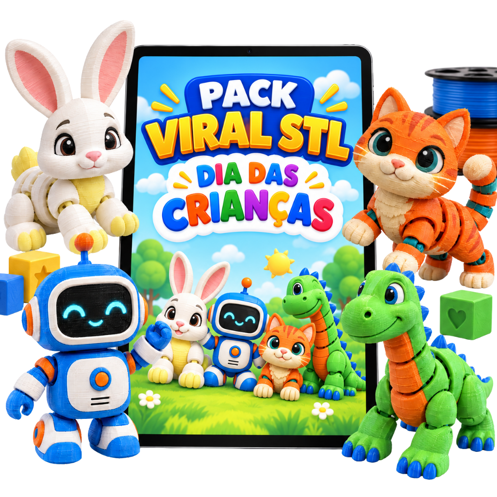 Pack Viral STL Dia das Crianças para Impressão 3D