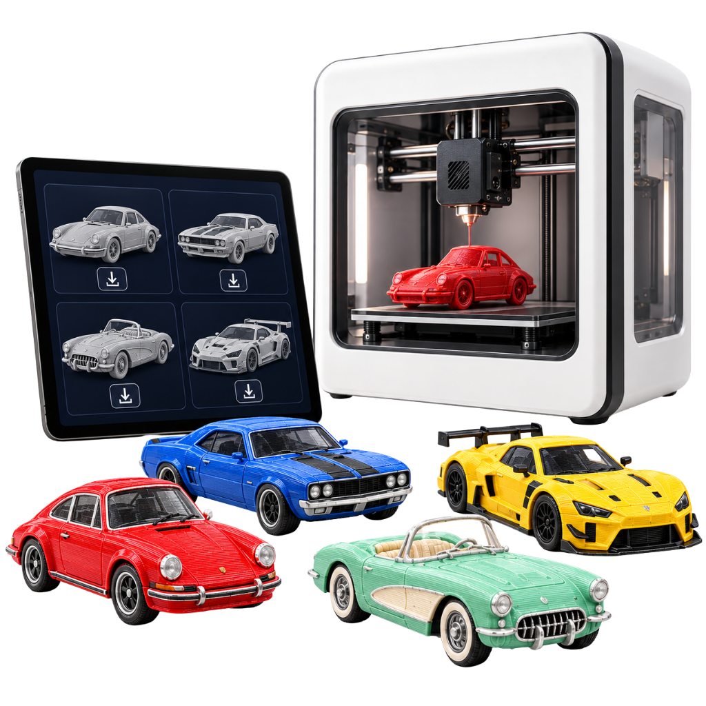 Tendência STL de Carros Colecionáveis para Impressão 3D