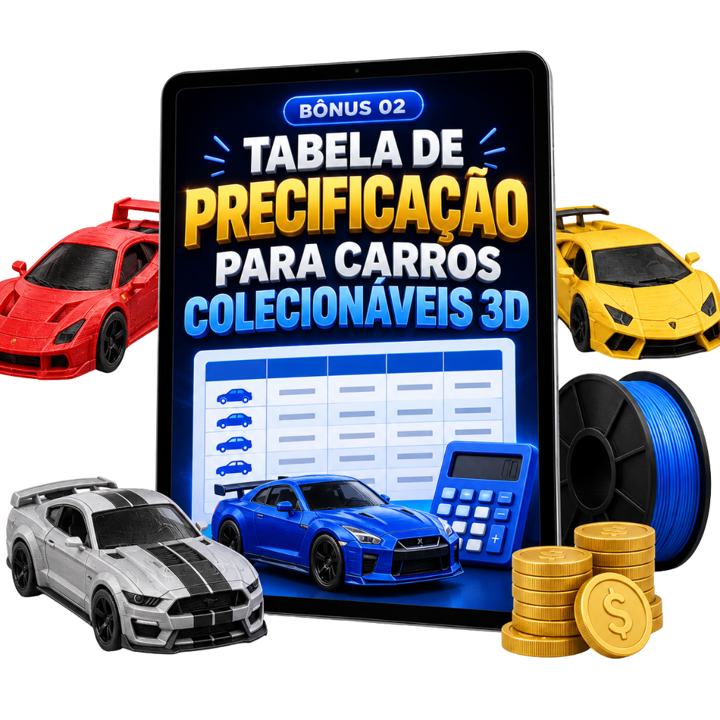Tabela de Precificação para Carros Colecionáveis 3D
